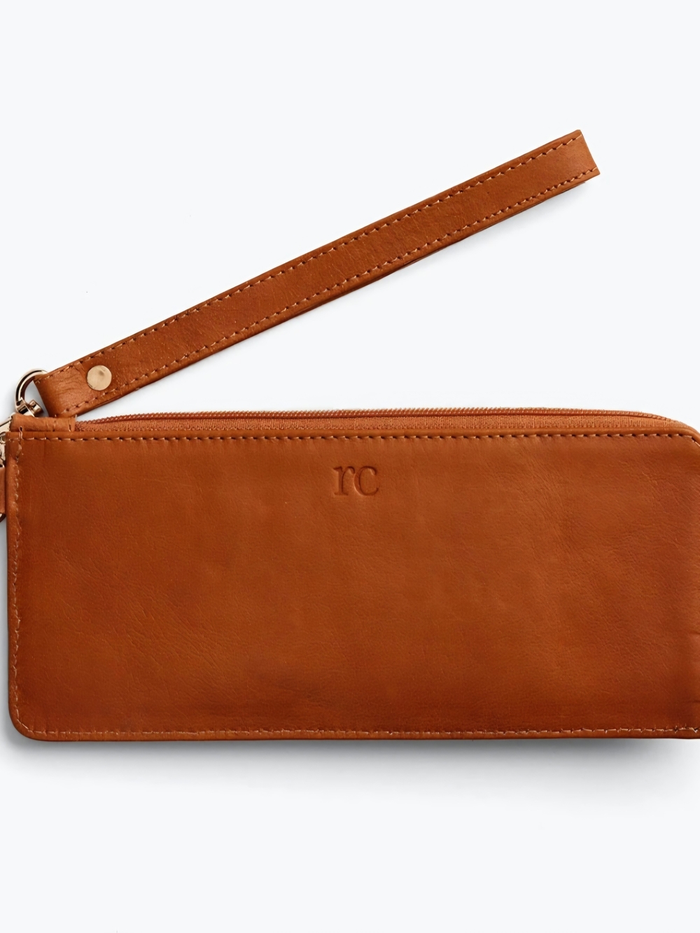 RAchel Cruze Embossed Leather Wristlet Wallet in Camel NWOT